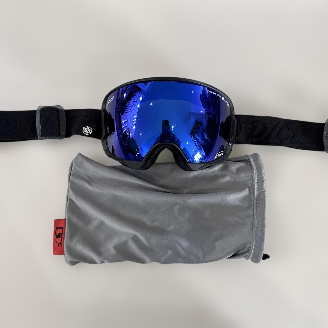 diceハイローラー 偏光ミラー MITI Lens ゴーグル 収納袋付き