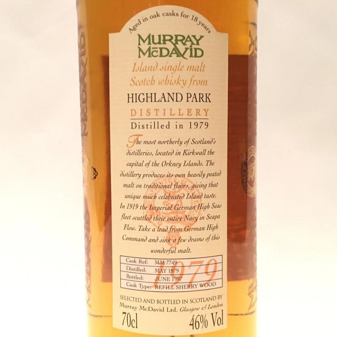 マーレイマクダビッド ハイランドパーク 18年1979-1997 DE