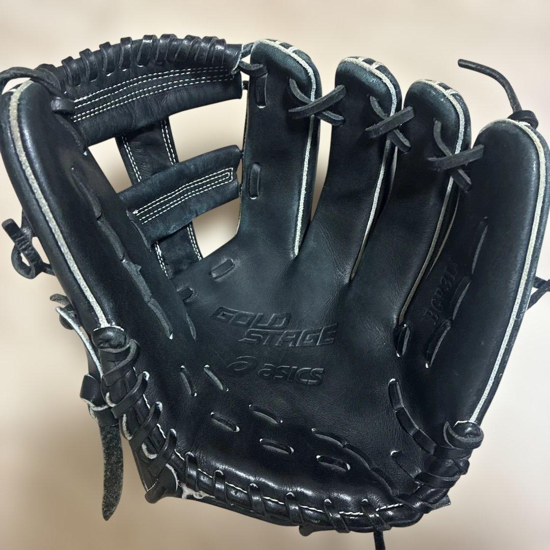 asics ゴールドステージ　内野用 黒