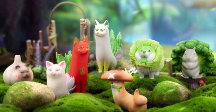 自然動物　フィギュア　狐　猫　犬　1ボックス　202510180134