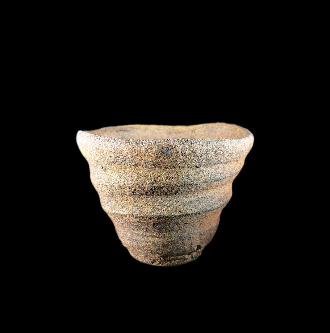 ■唐津焼 川上清美 備前唐津ぐい呑 共箱、共布、栞全揃い 本物保証 #ぐい呑み