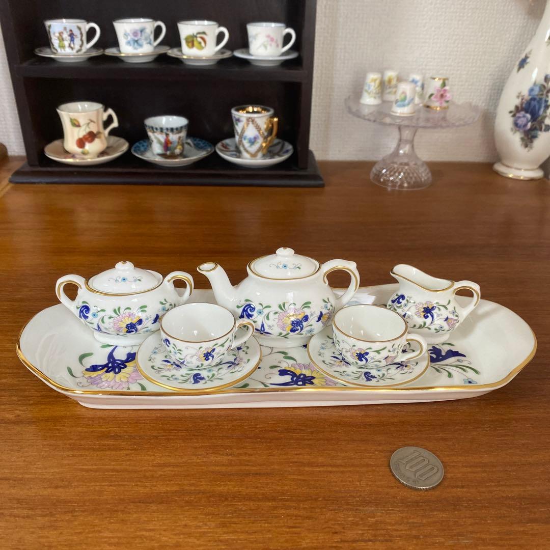 英国　コールポート パジェント　ペイジェント　ミニチュア　ティーセット