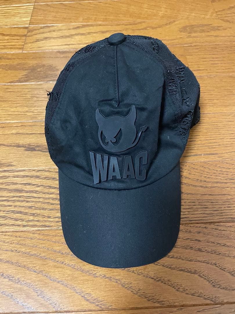 WAAC フード付きジャケット ブラック キャップ付き