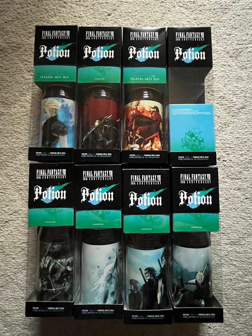 FINAL FANTASY VII ポーション　未開封フィギュア8種、缶7種