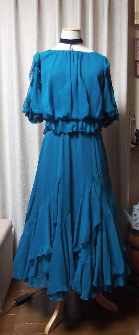 【社交ダンス】チャコット　 Dance　ジェードグリーン　セットアップ