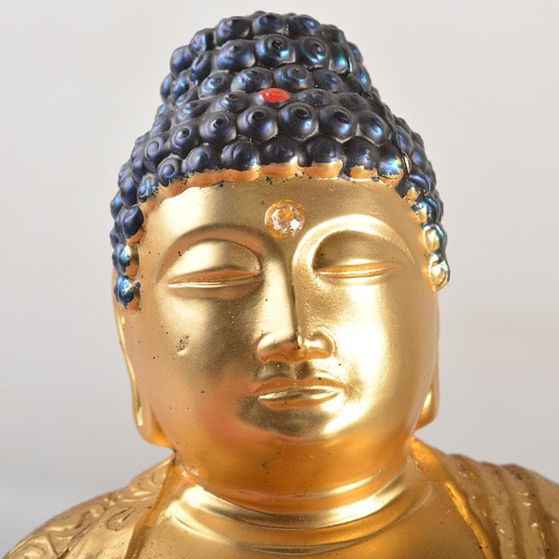 仏教美術　古銅鍍金　大日如來座像　仏像　ケース付　C　6436