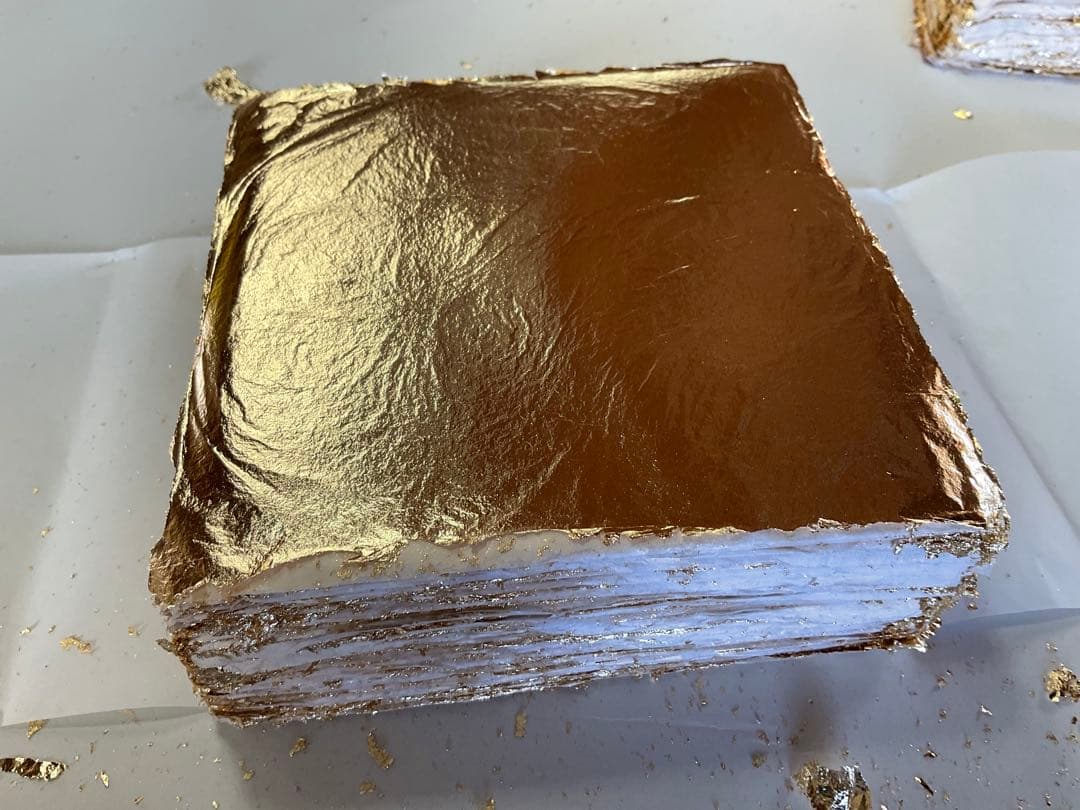 金箔145mm角と耳付き裁断前各500枚の出品