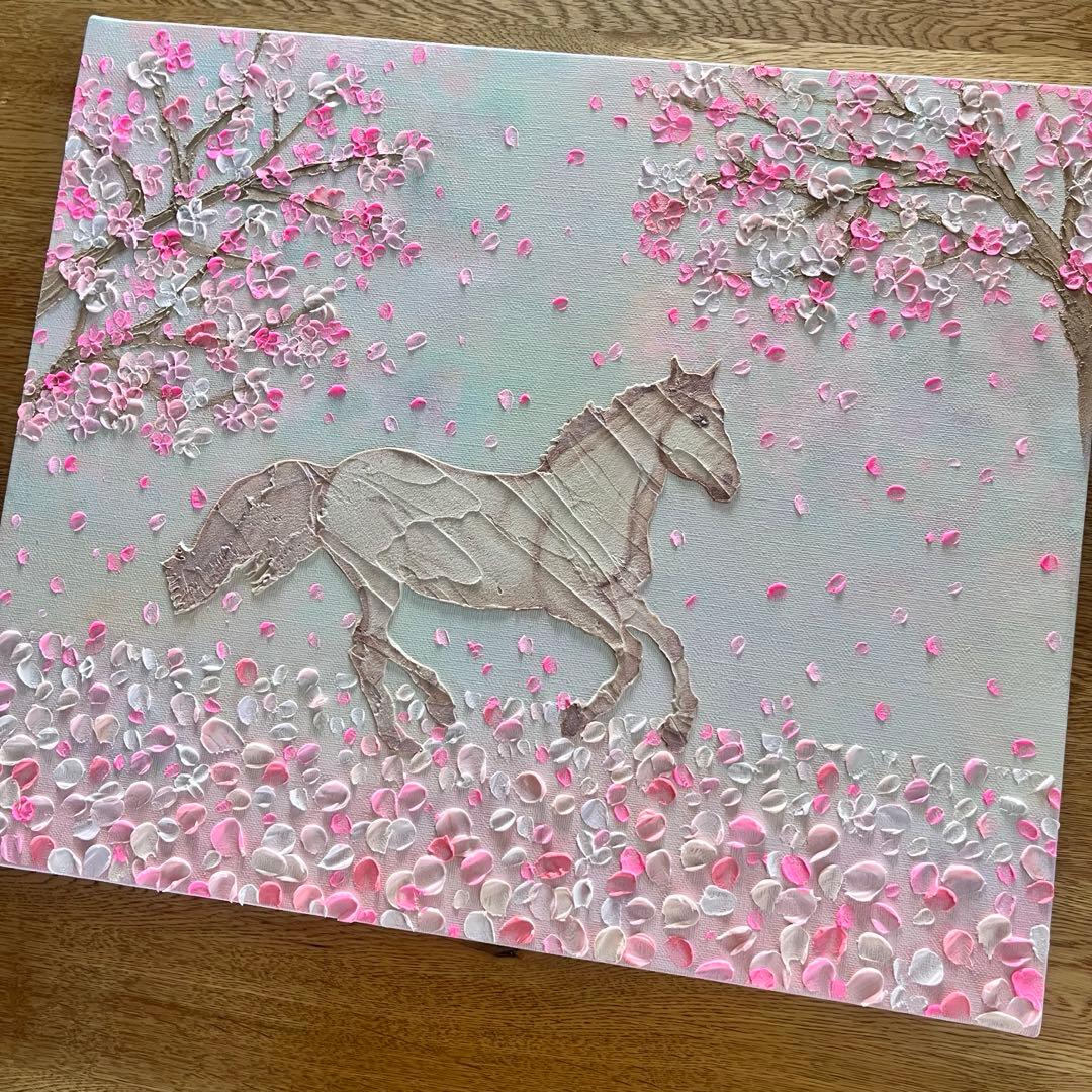 【しずか様 ページ】　テクスチャーアート 馬