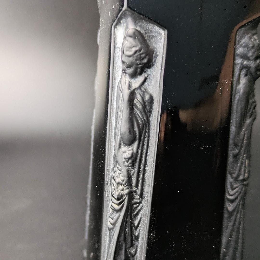 【希少黒ガラス】ルネ・ラリック ドルセー香水瓶 アンブル 1910年代 訳あり