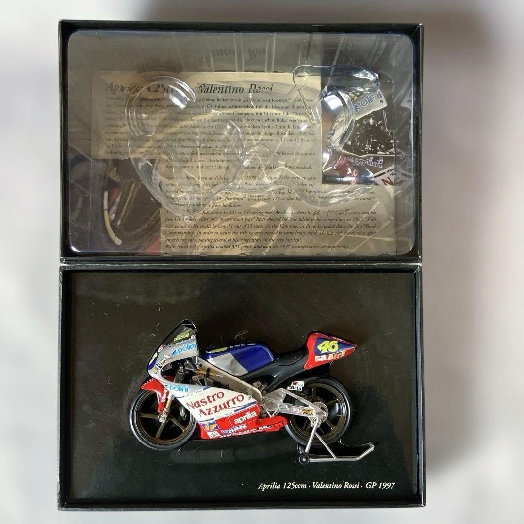 【希少】ミニチャンプス 1/12 aprilia125 & V.ロッシ 1997