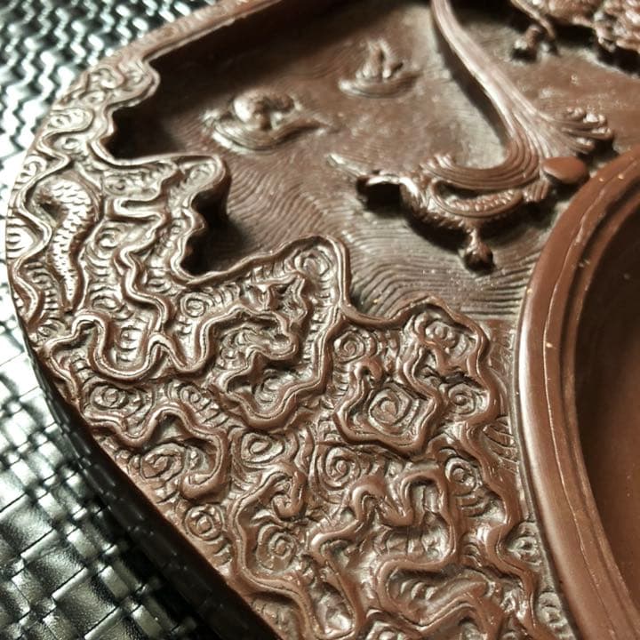 究極の古美術◼️蔵から超デカイ龍のスズリが出てきました！硯、書道具、茶道具