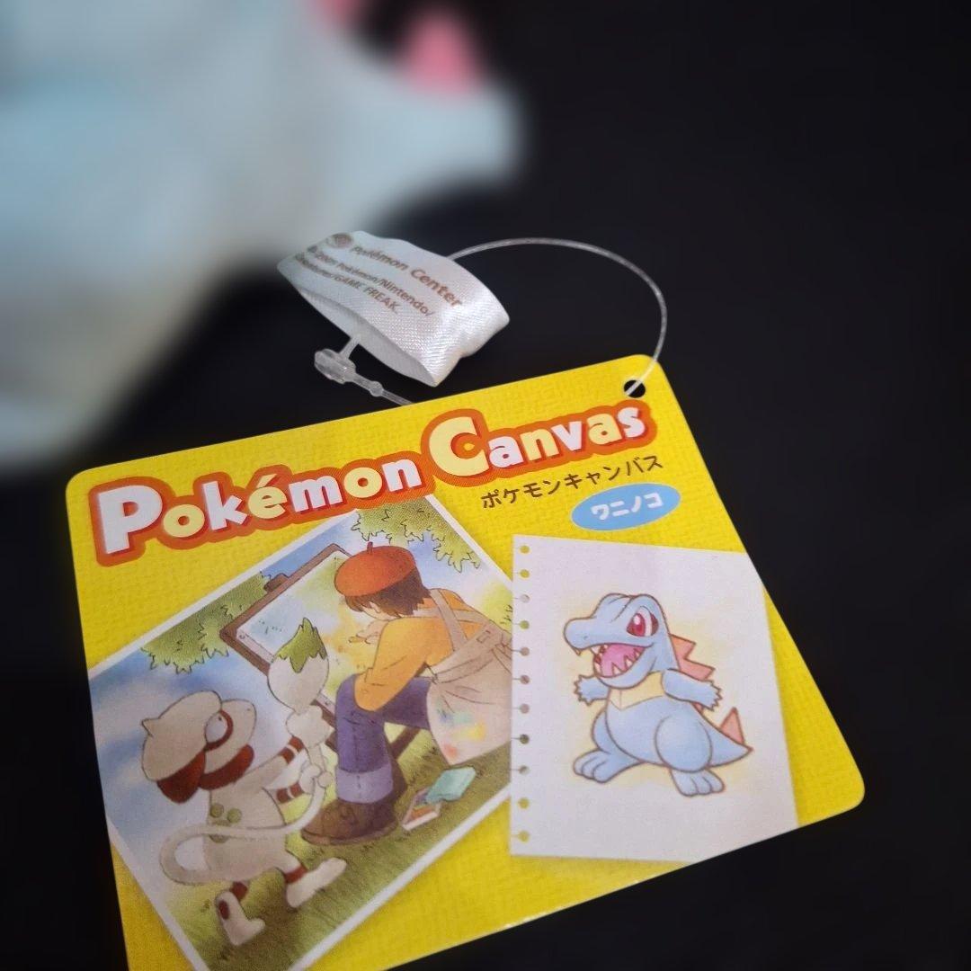 ポケモンセンター　キャンバス　チコリータ　ワニノコ　ヒノアラシ　ぬいぐるみ