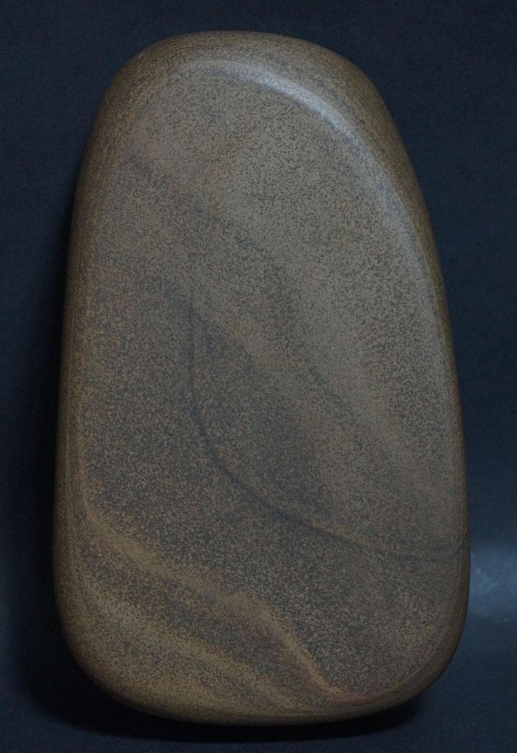 書道硯 歙州硯 魚子紋硯 細工彫り『仏の道』硯 すずり★美品★