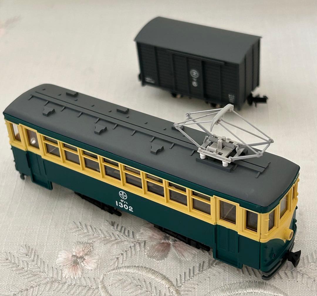 トミーテック 富井電鉄　猫屋線 直通用路面電車＋客車/貨車セット　2両2点