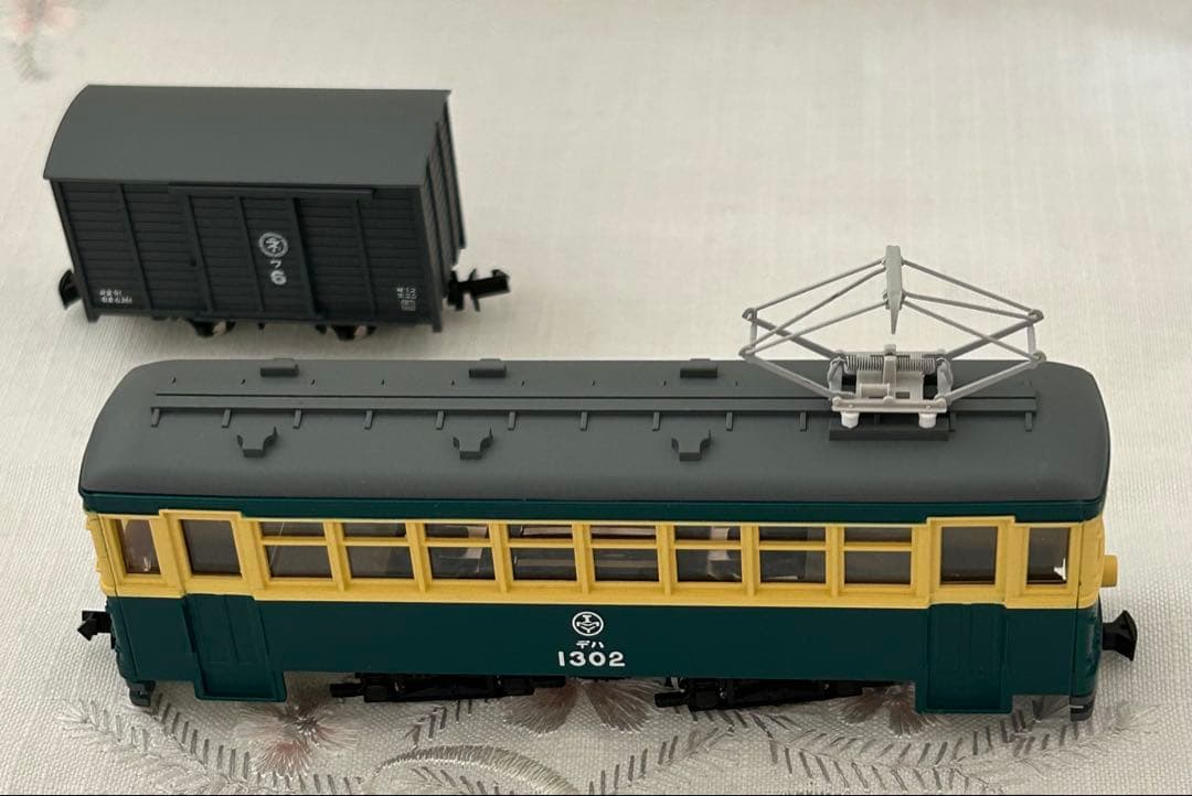 トミーテック 富井電鉄　猫屋線 直通用路面電車＋客車/貨車セット　2両2点