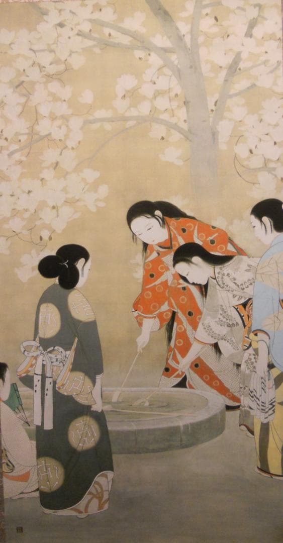 掛け軸 小林古径 『 極楽井 』 名品 複製 希少 軸装 茶道具 掛軸 新品