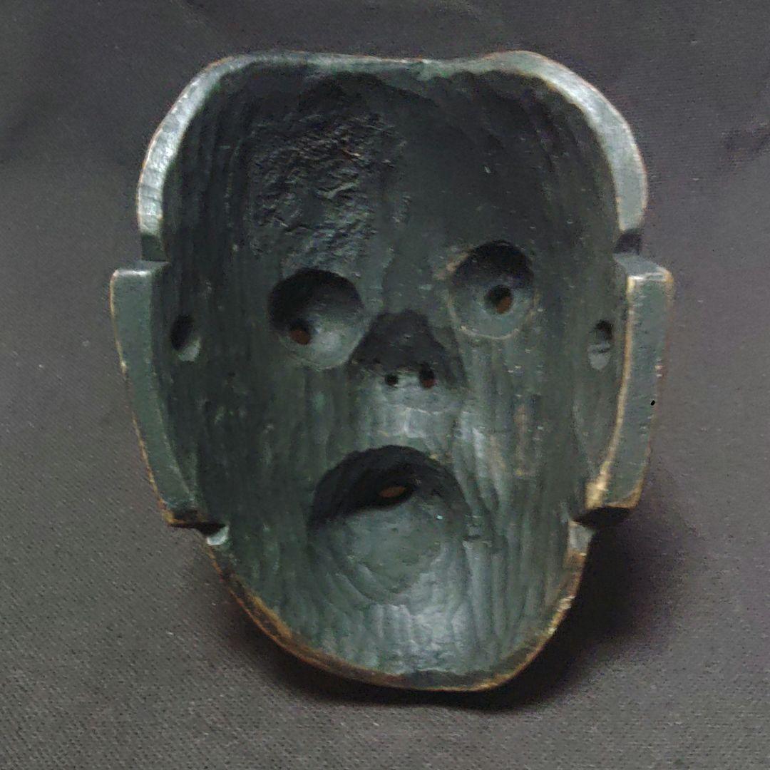 ひょっとこ　お面　神楽面　能面　木彫　骨董　ア31