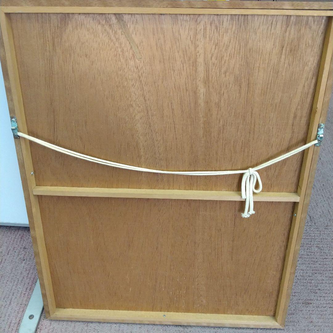 【棟方志功】版画「眉掃きを俤にして紅粉の花」額入り