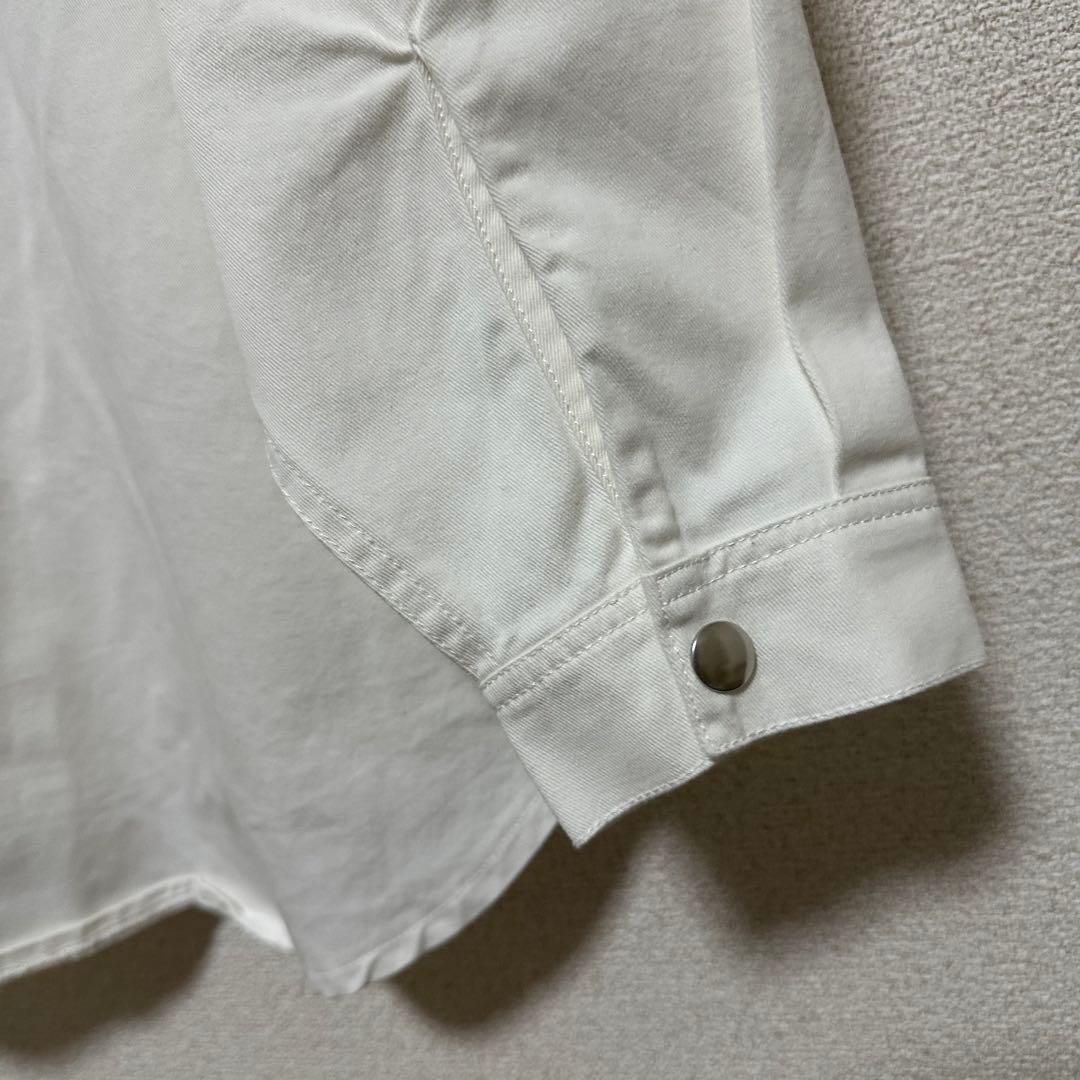 Naptime デニムプルオーバージャケット-WHITE