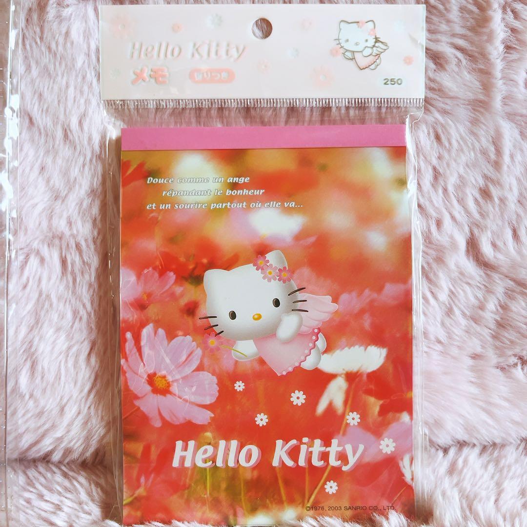 希少レア　ハローキティ　エンジェル　フラワー　メモ　2003年製 サンリオ