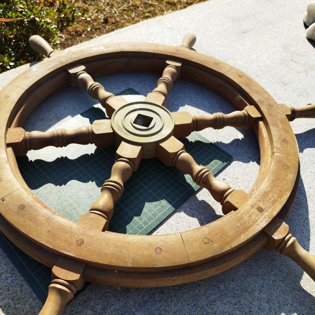 船　舵　アンティーク　レトロ　置物