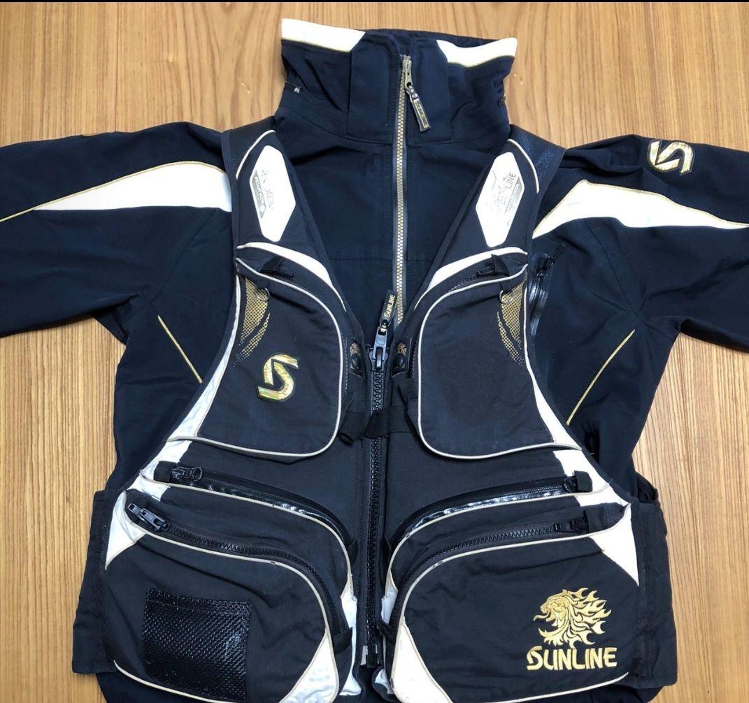 サンラインスーツ STW-1509 L)ベストL)ヒップガード(M)3点セット