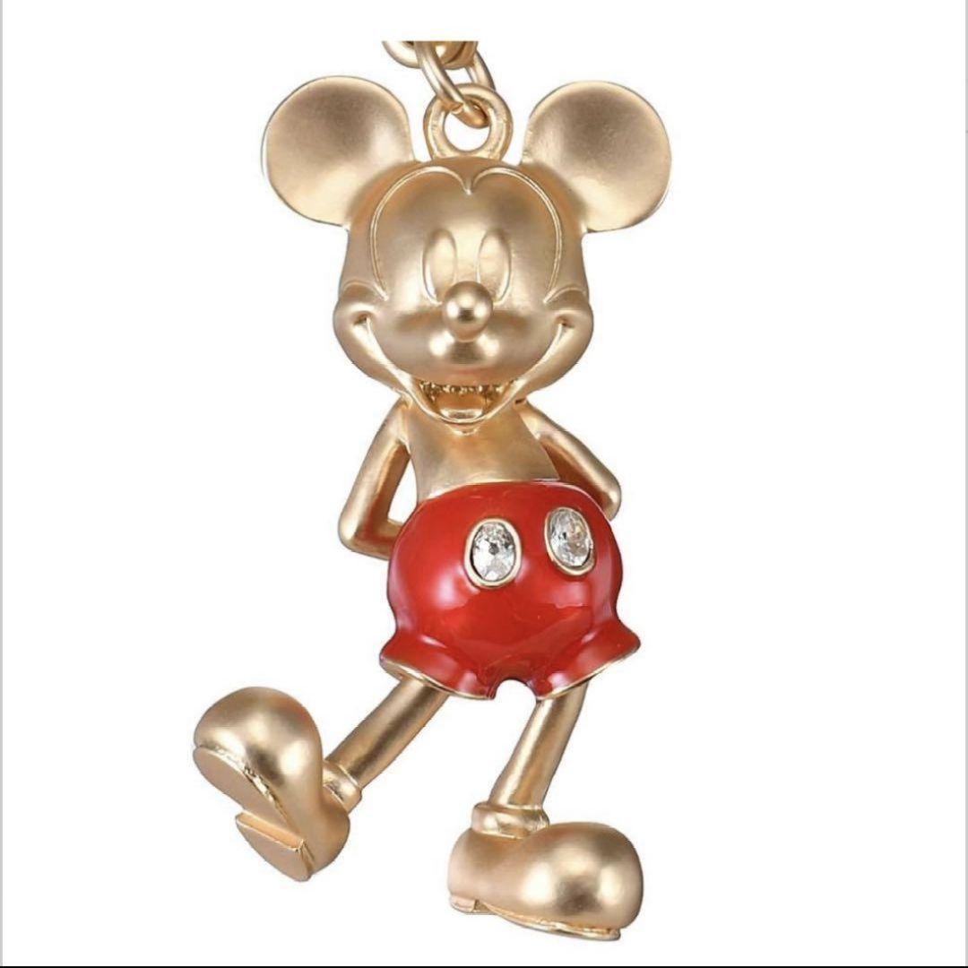 ディズニーストア 立体 ミッキー ミニー 2個セット ゴールド バッグチャーム