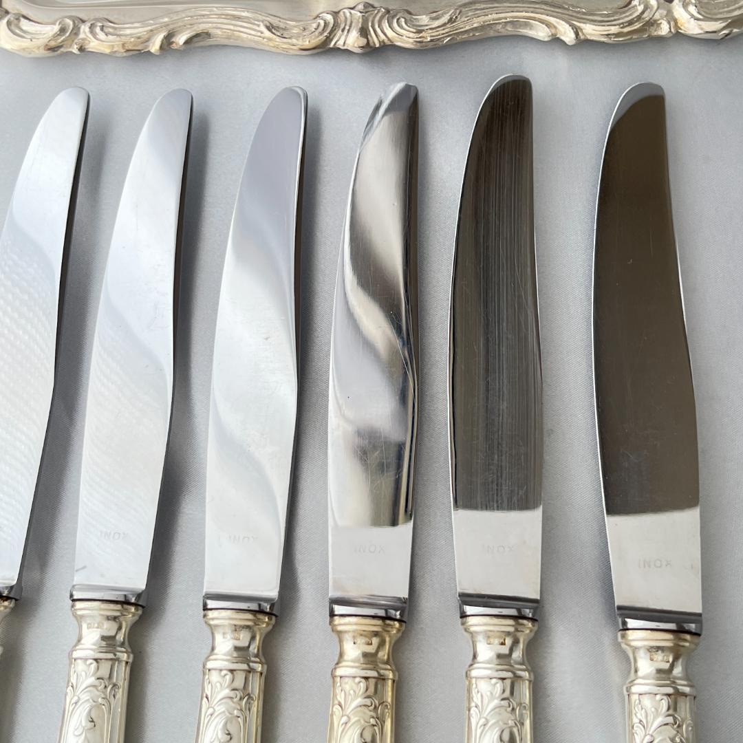 【仏蘭西】 Louis XV ディナーナイフ 6本【シルバープレート】