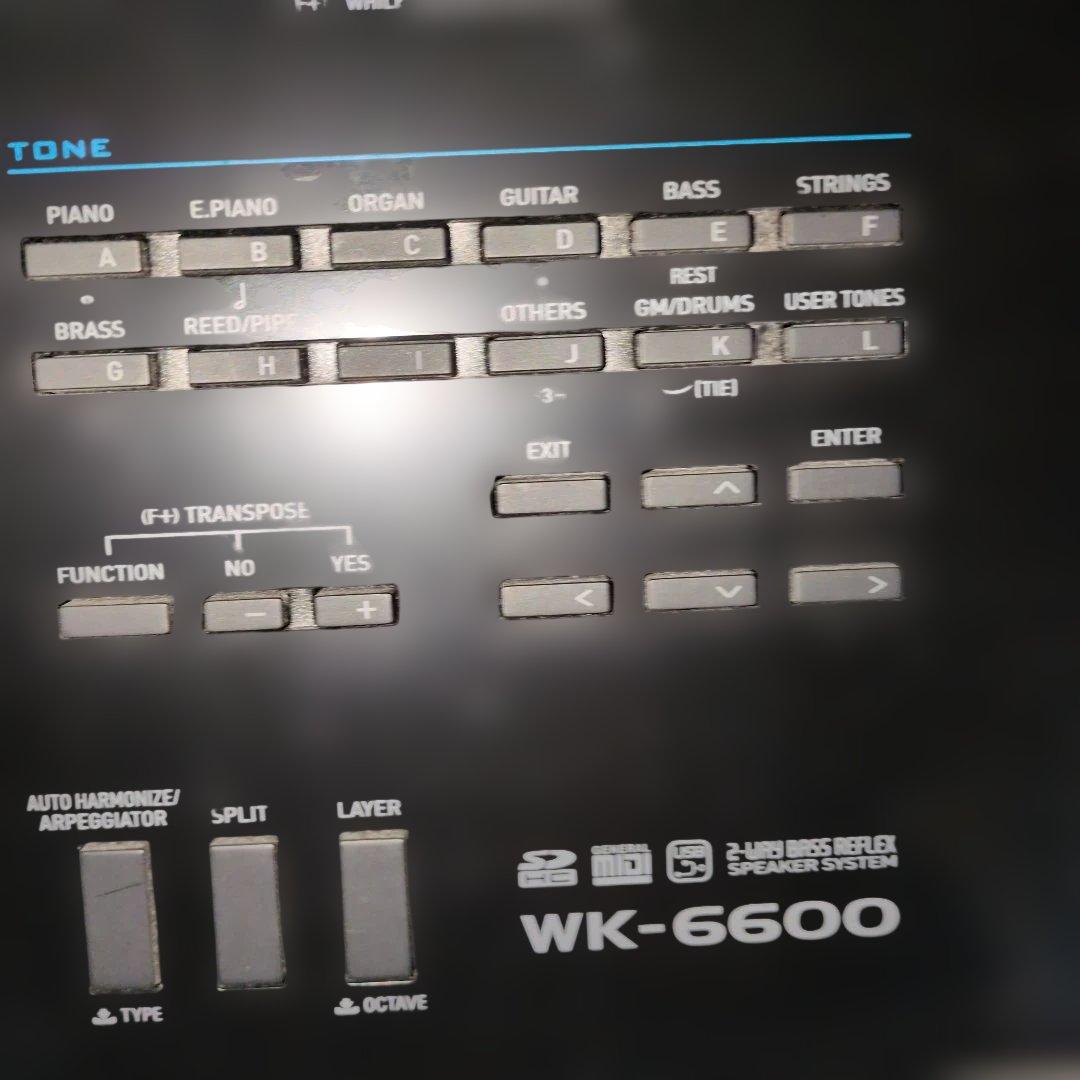 CASIO　WK-6600　本体　譜面台　アダプター