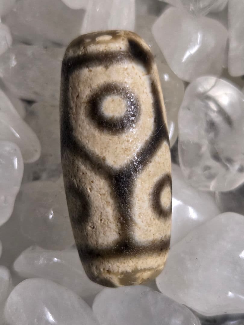 978　天珠　亀甲長壽六眼天珠　貴重　珍品　dzibeads！