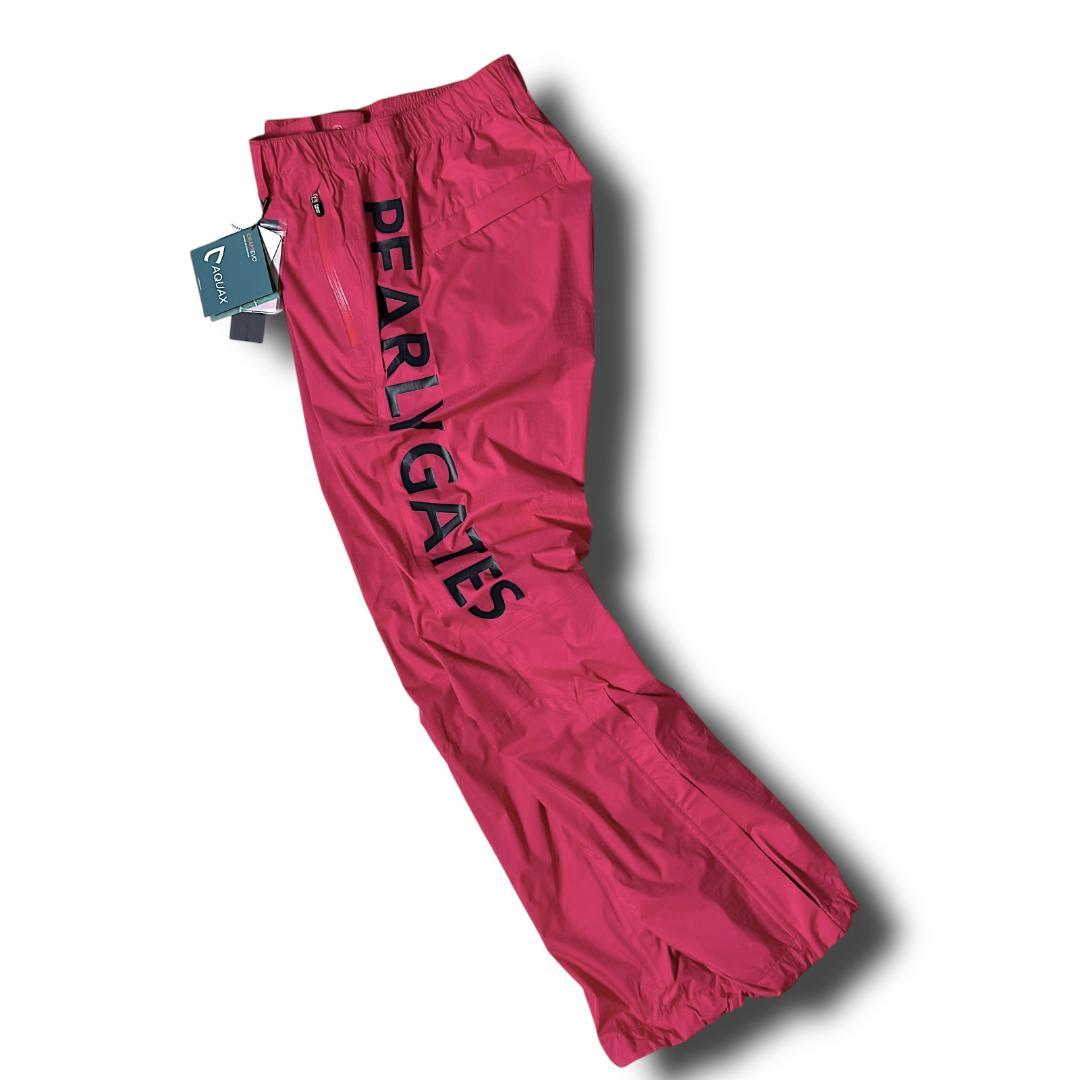 0 パーリーゲイツ AQUAX 撥水 防水 ビッグロゴ レインパンツ 090