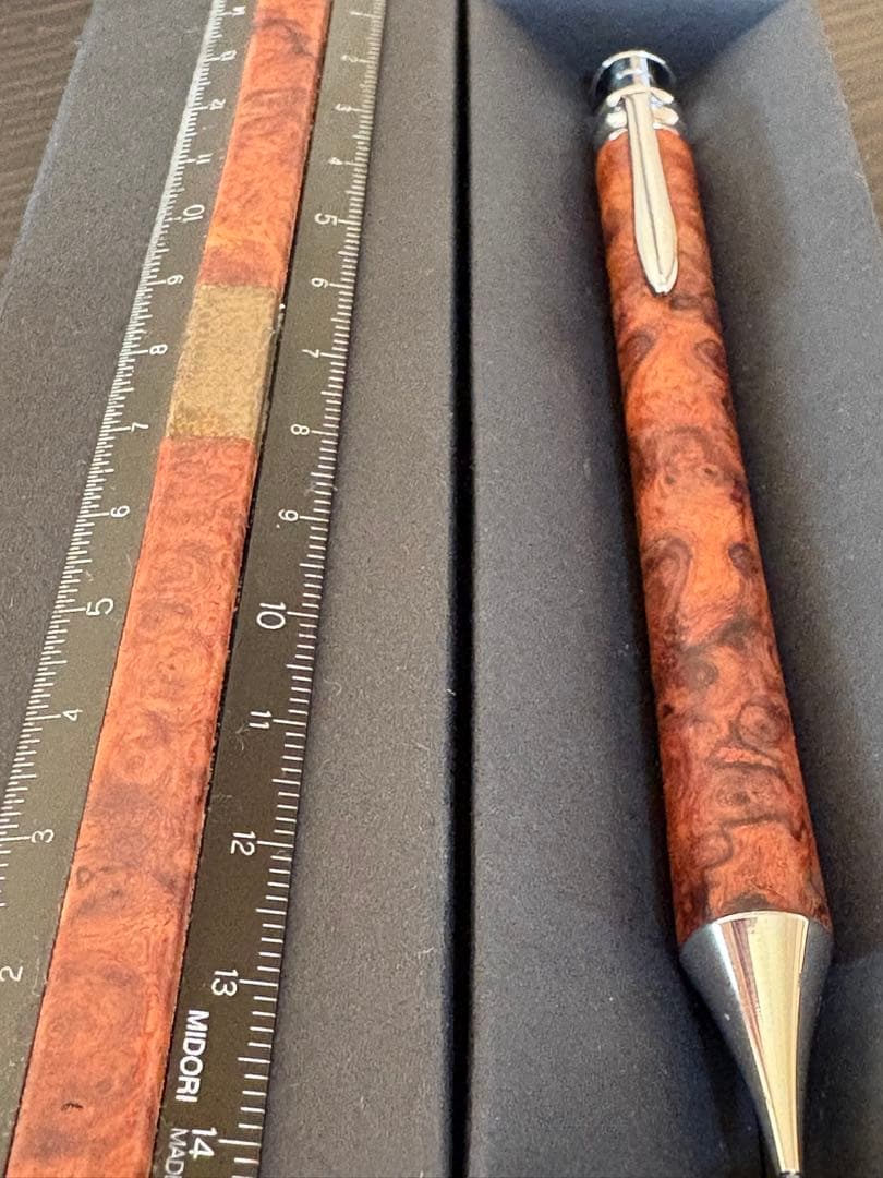 【美品】Flamberg シャープペン 定規（花梨瘤）