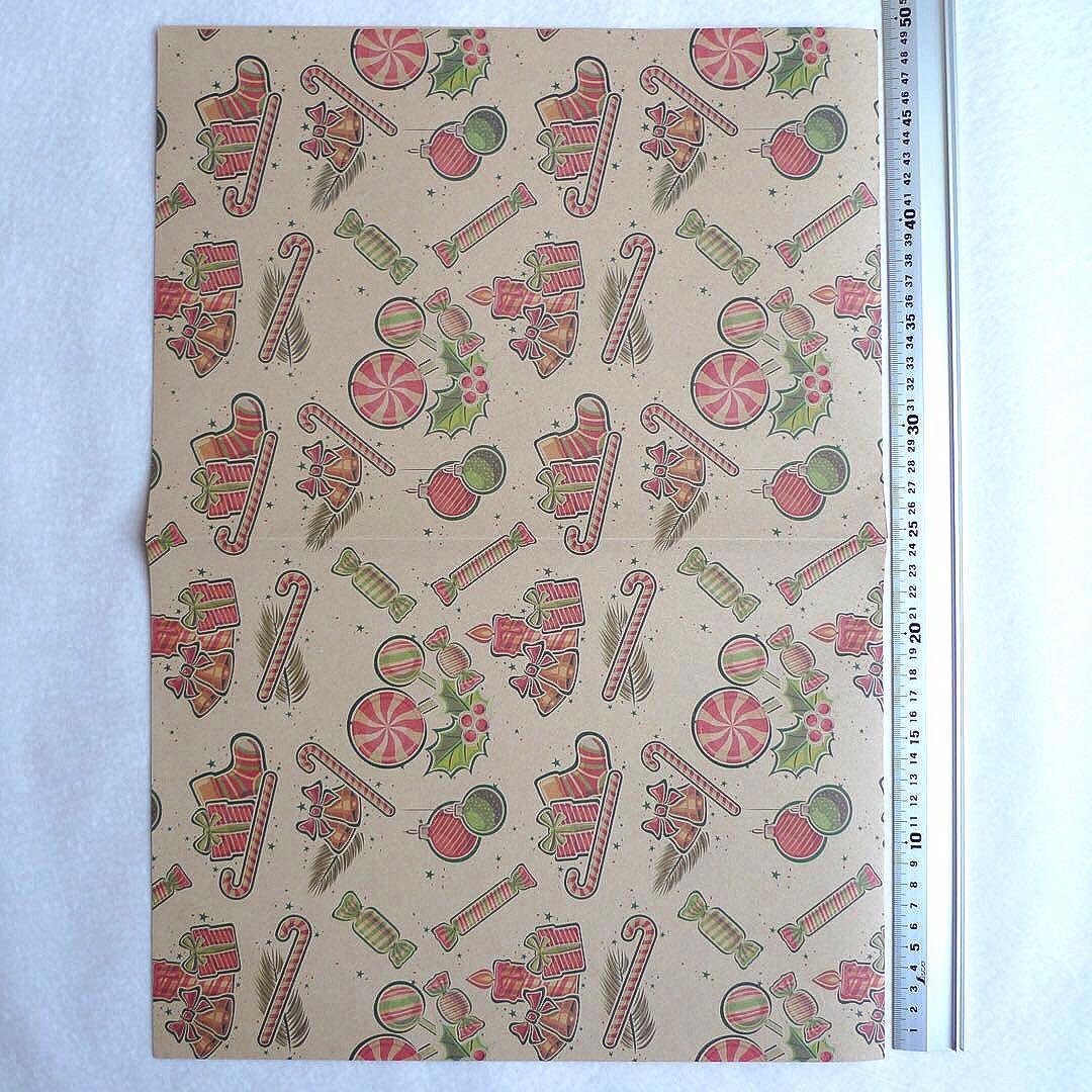 【ゆう様】R268クリスマスの包装紙6枚セット(980)