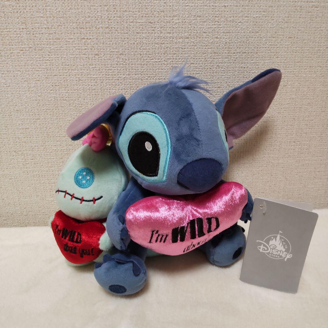 ディズニーストア　スティッチ＆スクランプ　バレンタインぬいぐるみ