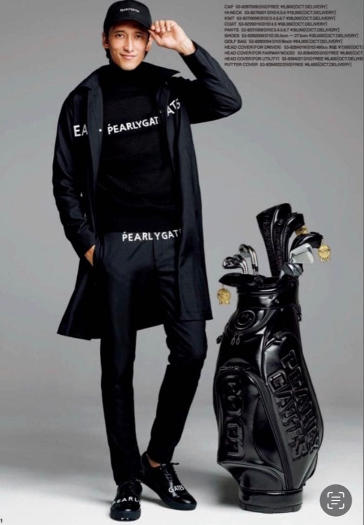 未使用級　パーリーゲイツ　パンツ　黒　4 M〜L相当　ブラックシリーズ　美品