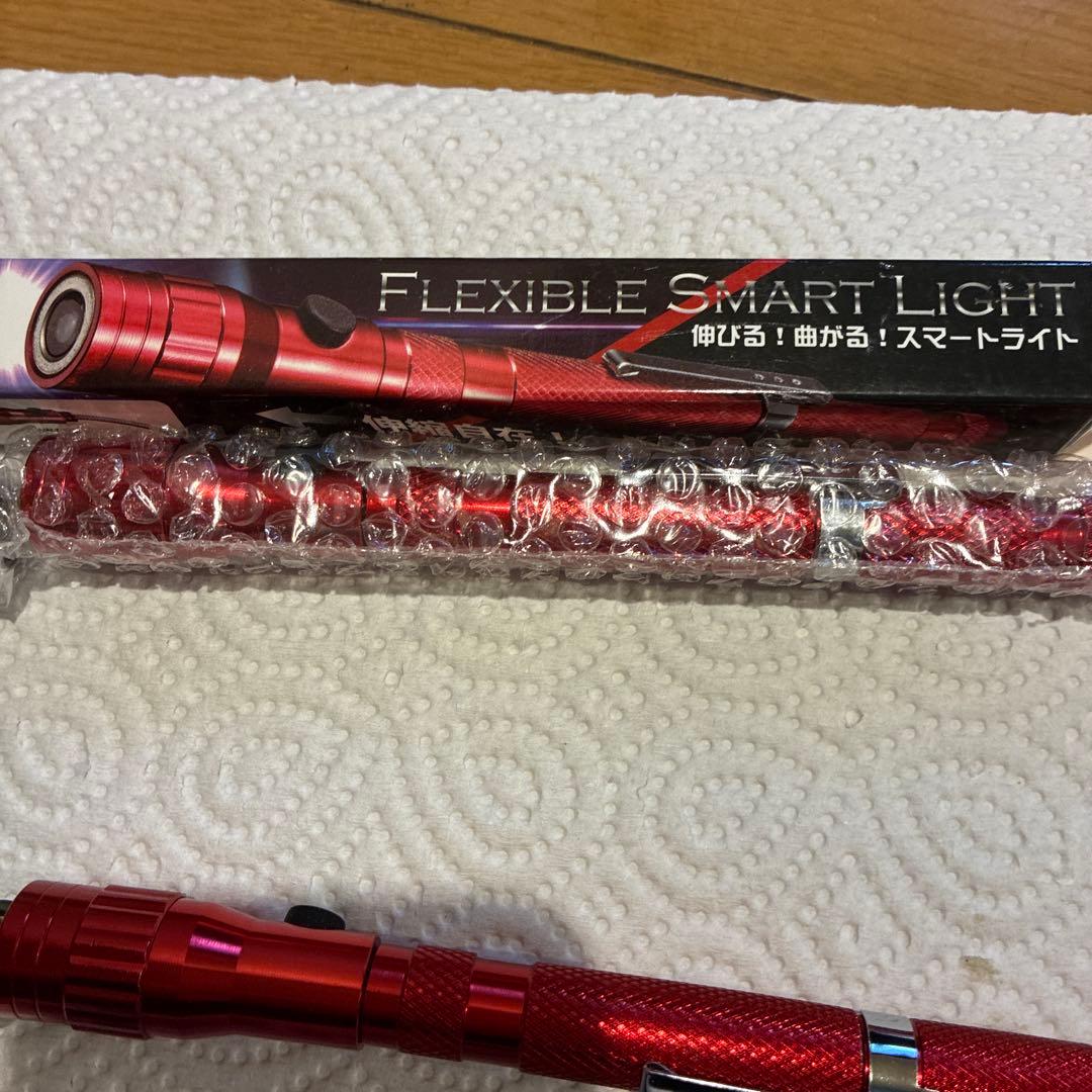 フレキシブルスマートライト ボタン電池付き　レッド　ブラック　4本セット