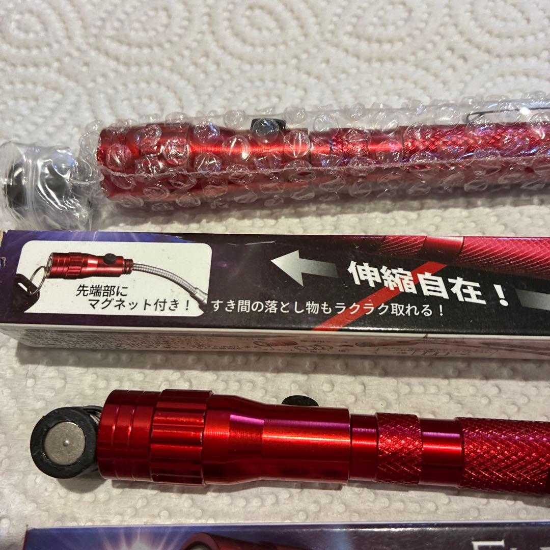 フレキシブルスマートライト ボタン電池付き　レッド　ブラック　4本セット