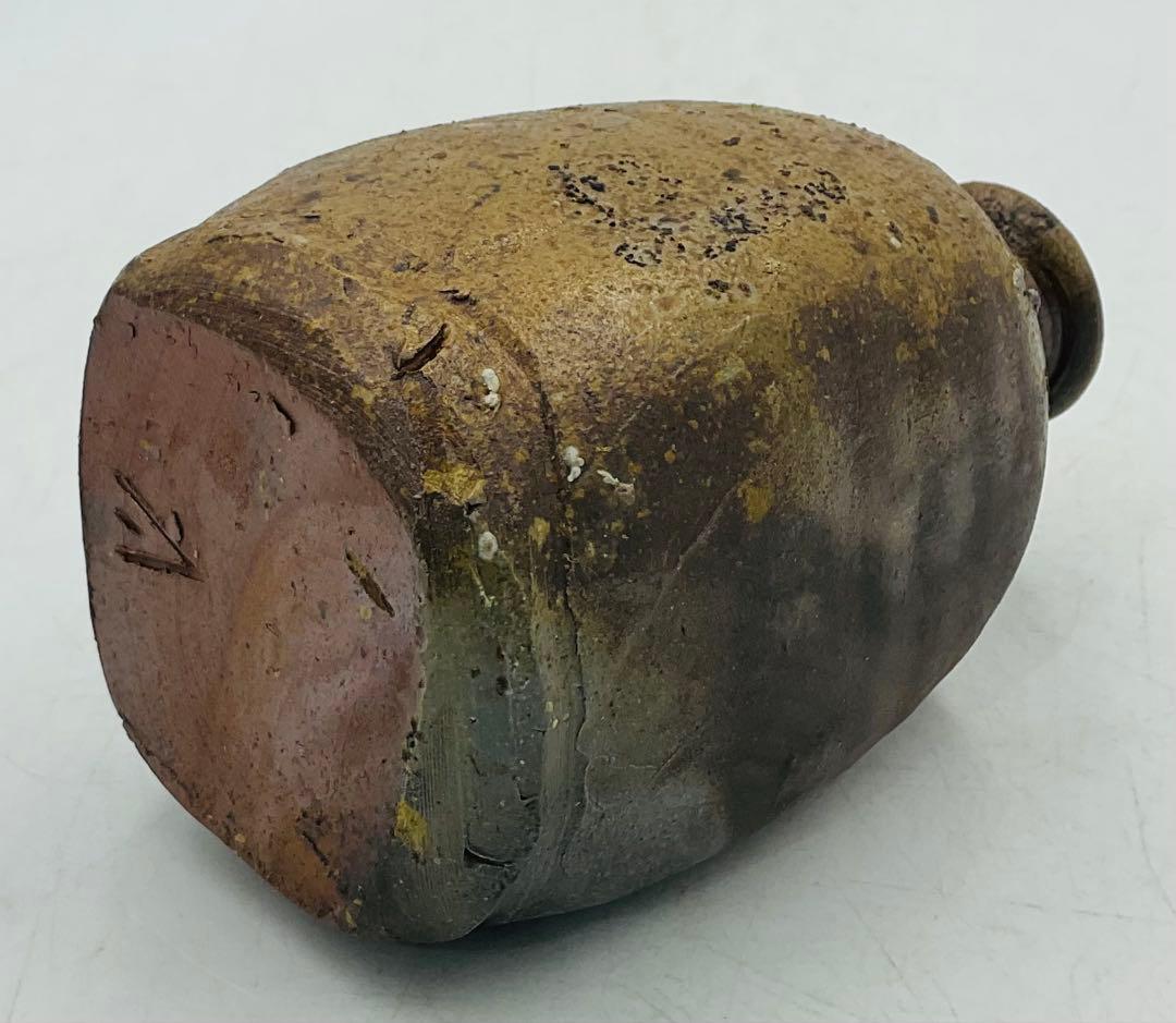 【９２】◉人間国宝・伊勢崎淳先生　備前焼四方徳利　共箱◉