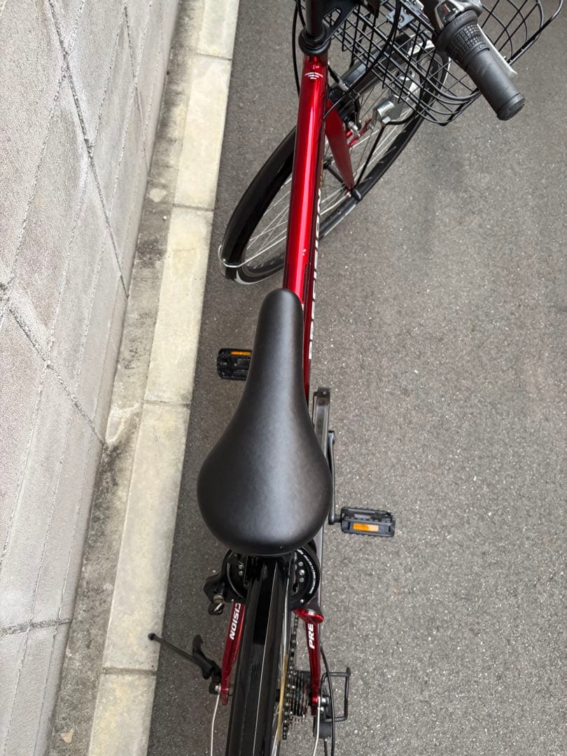 <両タイヤ新品>クロスバイク　RED