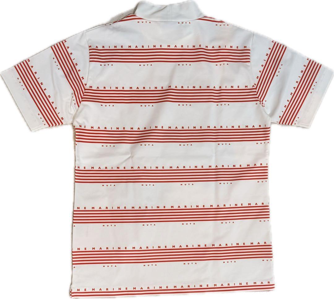 【新品】ムータマリン　ゴルフウェア　メンズ　半袖　モックネック　赤　M