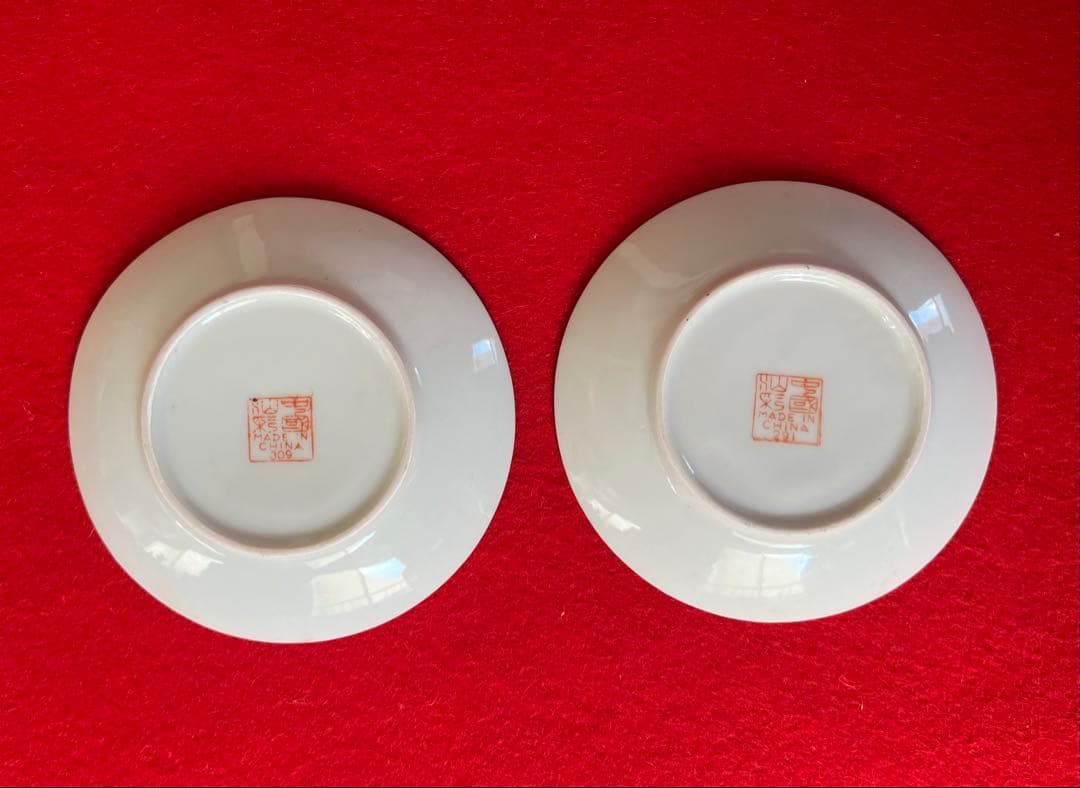 中国美術古玩 汕彩 百花不落地Tea Cup Coffee Cupカップソーサー