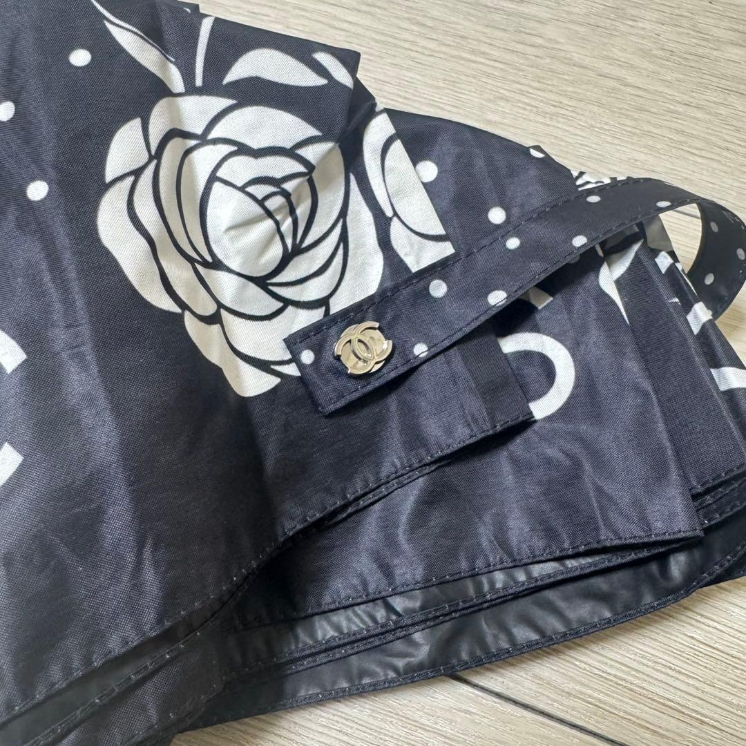 CHANEL 折りたたみ傘 ドット花柄