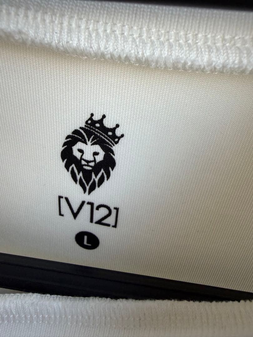 V12 ヴィ・トゥエルブ ホワイト 長袖 モックネック スウェット L 新品