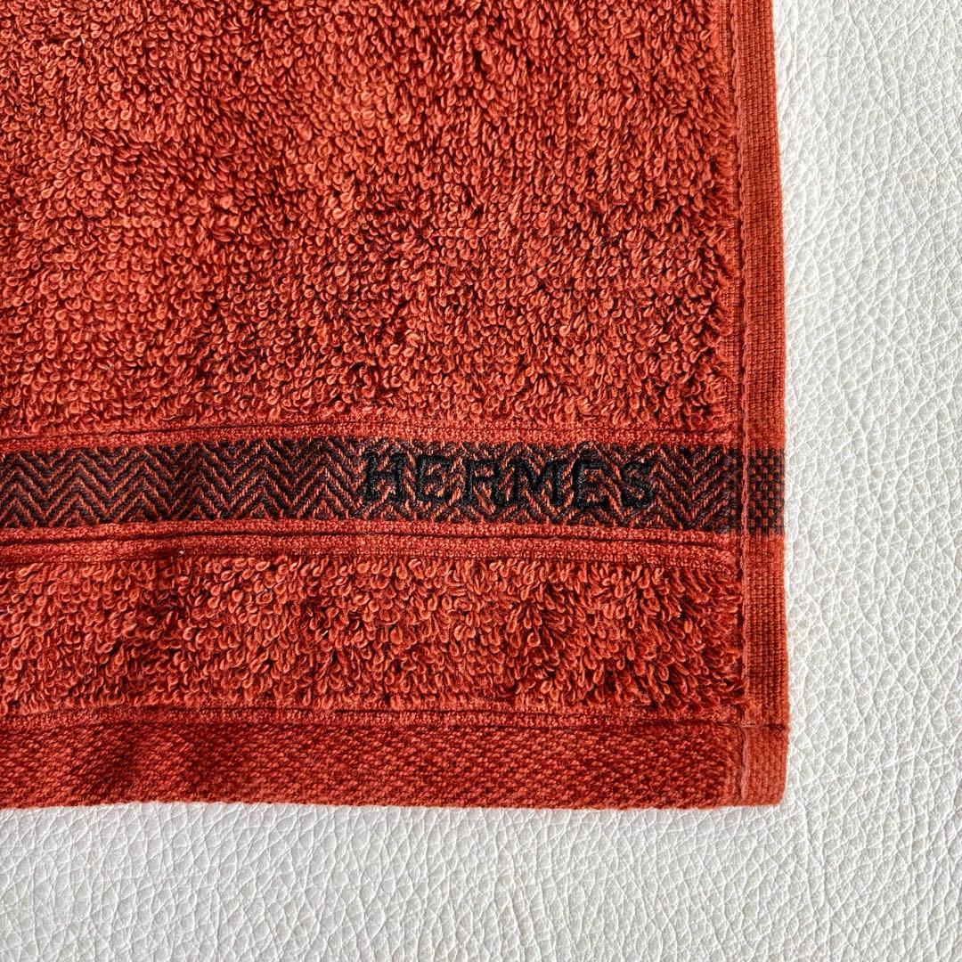 【タグ付き未使用】【エルメス】ハンドタオル タオルハンカチ コットン100