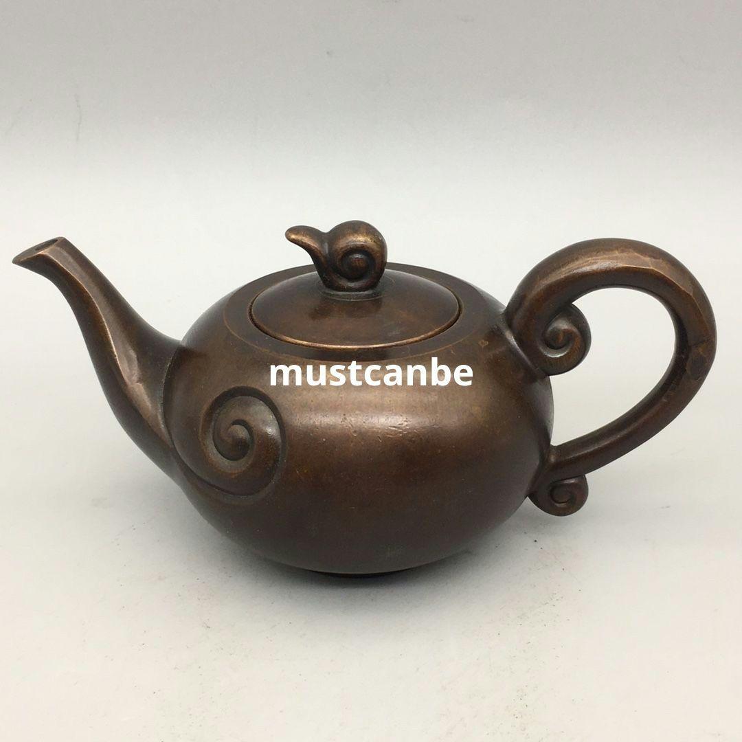 銅器 祥雲茶壺 酒壺 茶道具 煎茶器 工芸品 置物