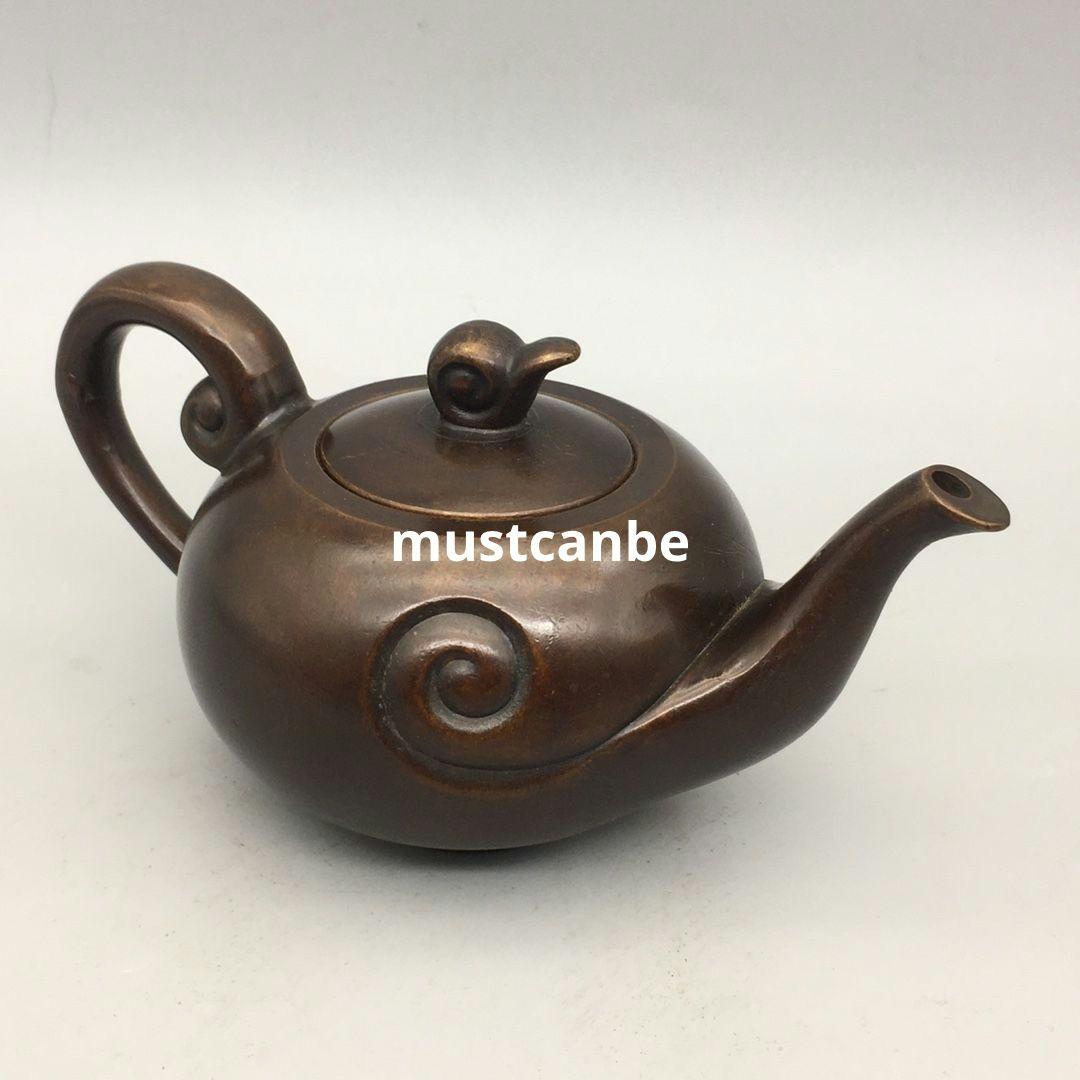 銅器 祥雲茶壺 酒壺 茶道具 煎茶器 工芸品 置物