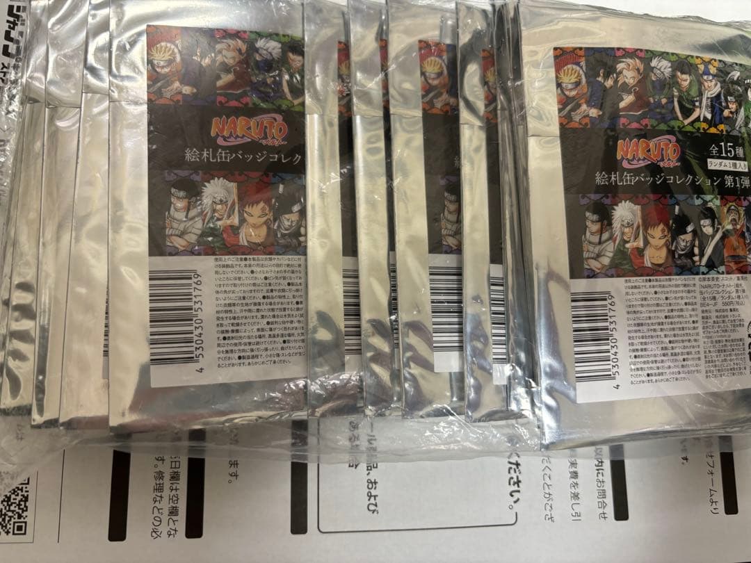 NARUTO　ナルト　 絵札缶バッジ　全15種コンプセット