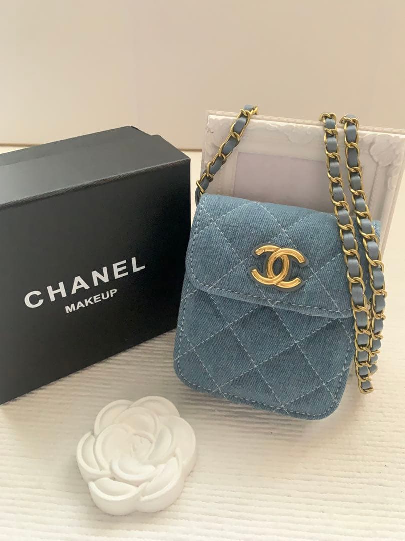 【新品未使用】CHANEL海外VIP限定ノベルティ デニム チェーンショルダー