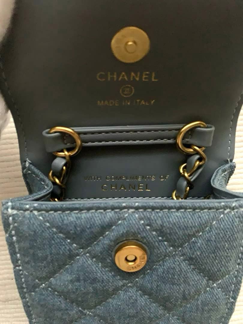 【新品未使用】CHANEL海外VIP限定ノベルティ デニム チェーンショルダー