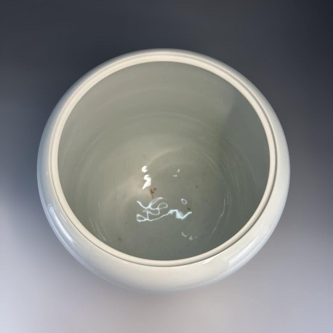 【中古品】藤井朱明造　有田焼 朝日　黒墨　水指（共箱）USED〈税込・送料込〉